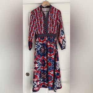 Sunday Up maxi dress in a festive print. Size small